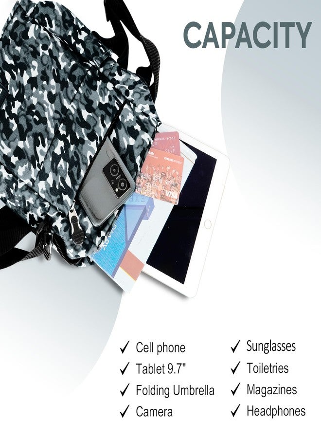 Storite Stylish Padded Mini Sling Bag for Men and Women, Small Passport Travel Bag and Small Sling Bag With Water Bottle Pocket (Grey - 16.5 x 8 x 25.5 cm) - Image 5